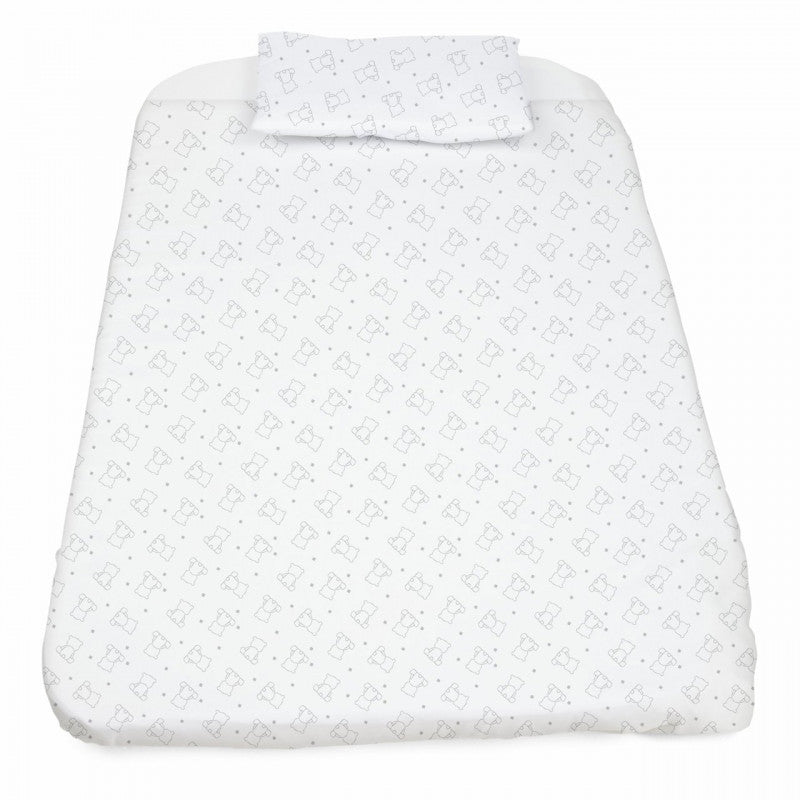 Chicco- Completo Lenzuola Culla Forever Bear Grey