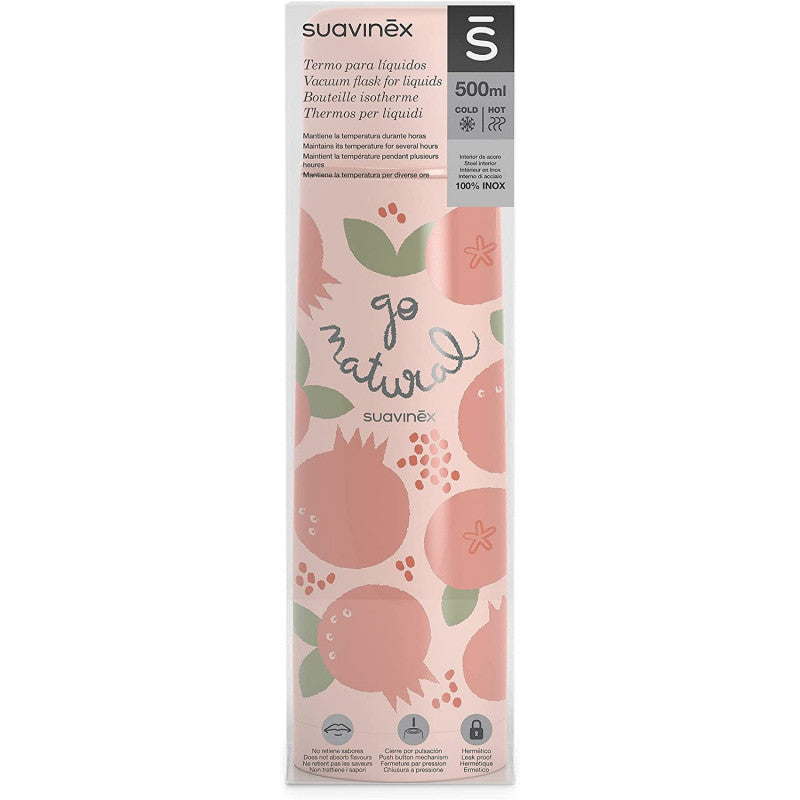 Suavinex - Thermos per Liquidi Go Natural - Melograno - 2
