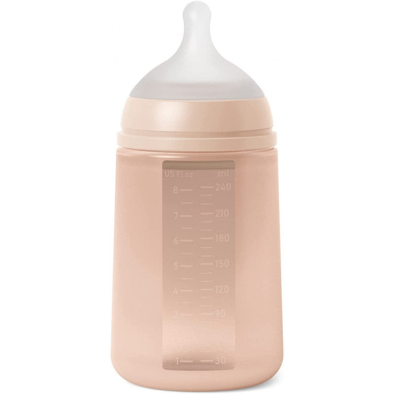 Suavinex - Biberon in Silicone da 240 ml - Colour Essence Nude