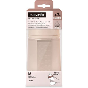 Suavinex - Biberon in Silicone da 240 ml - Colour Essence Nude - 3