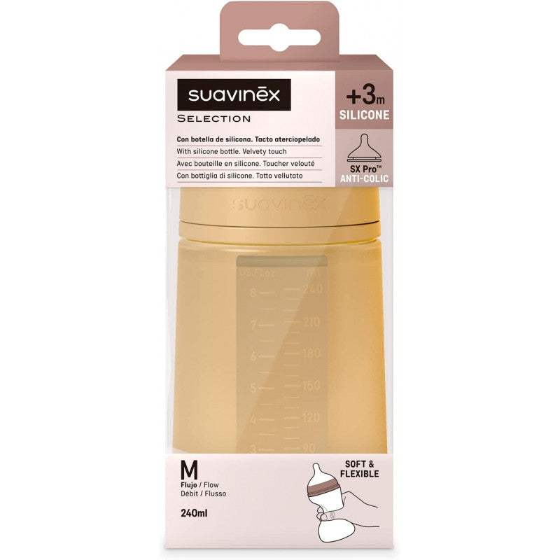 Suavinex - Biberon in Silicone da 240 ml - Colour Essence Mango - 2