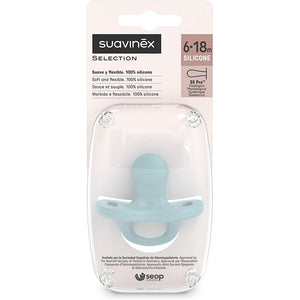 Suavinex - Ciuccio in Silicone 100% - 6/18 Mesi - Aqua - 2