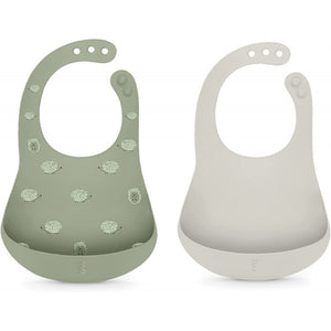 Suavinex - Confezione 2 Bavaglini in Silicone - Verde