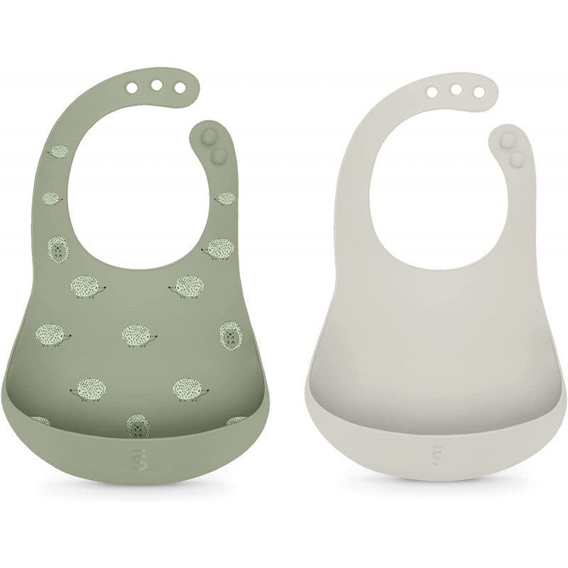 Suavinex - Confezione 2 Bavaglini in Silicone - Verde
