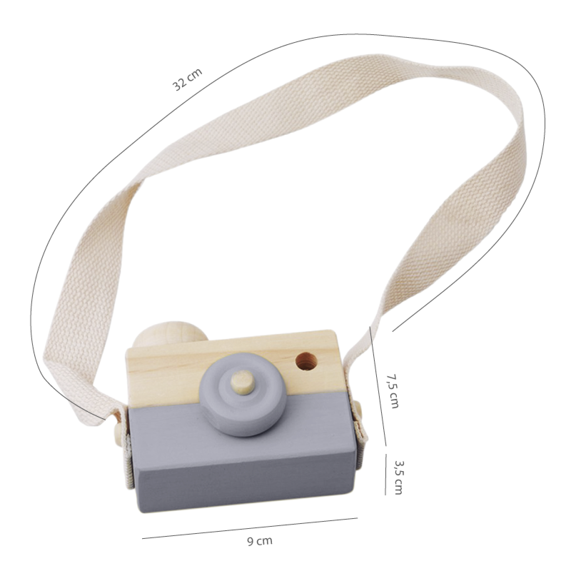 Macchina Fotografica In Legno - Photoloom -Grey - 4