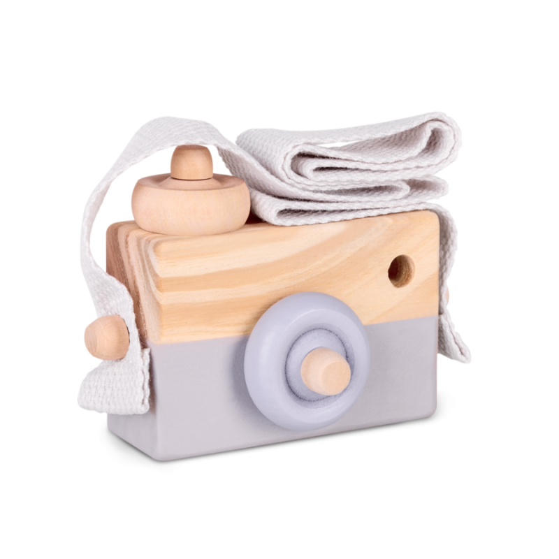 Macchina Fotografica In Legno - Photoloom -Grey