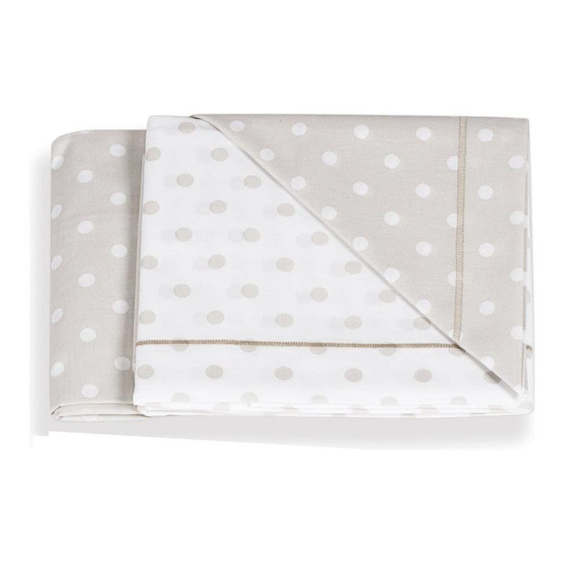 Italbaby - Set Lenzuolino Per Lettino Pois