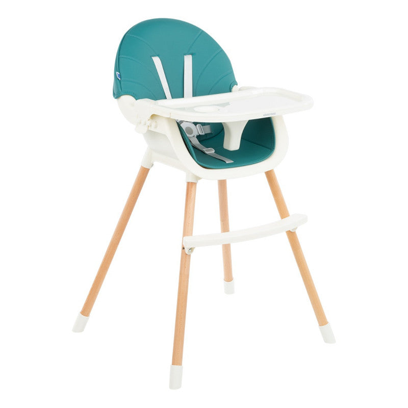 kikkaboo - Seggiolone 2in1 Nutri Wood Petrol