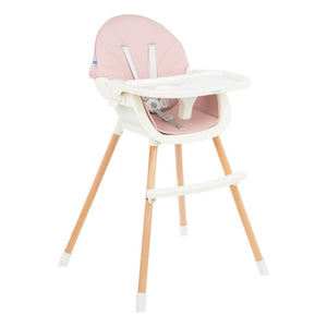 kikkaboo - Seggiolone 2in1 Nutri Wood Pink