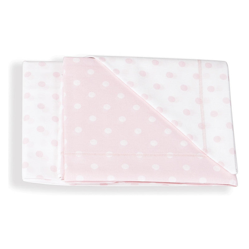 Italbaby - Set Lenzuolino Per Lettino Pois Rosa