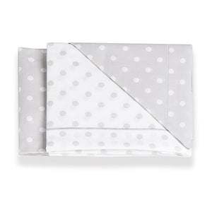 Italbaby - Set Lenzuolino Per Lettino Pois Grigio