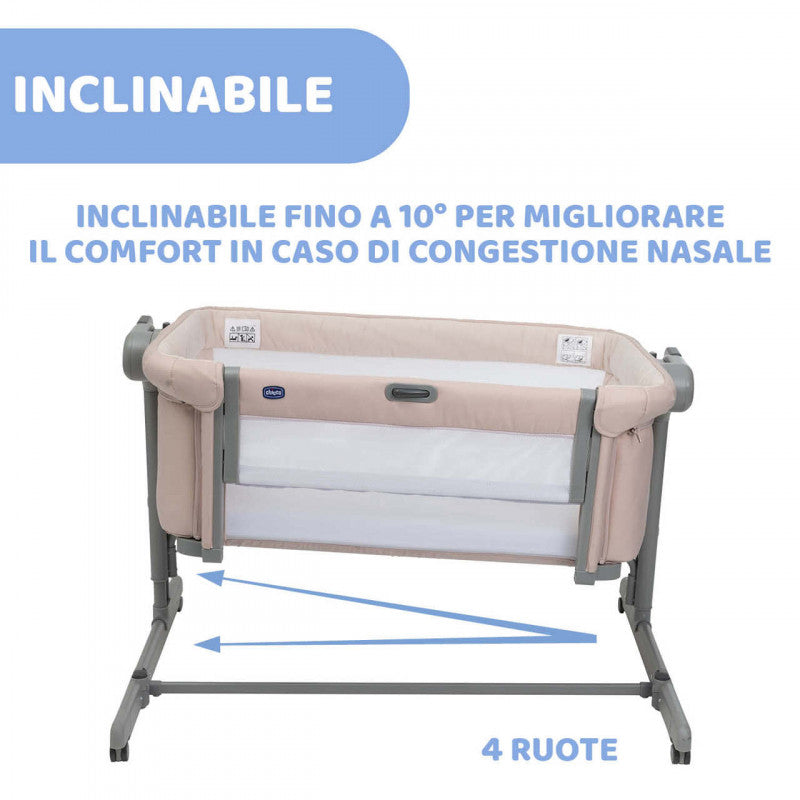 Culla Next2Me Magic Evo Chicco Grey Mist - 2