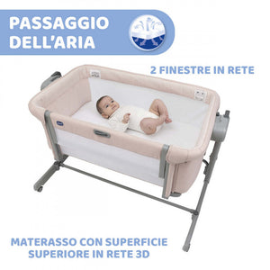 Culla Next2Me Magic Evo Chicco Grey Mist - 3