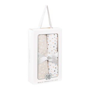 Kikka Boo - Set 2 Mussole in Cotone - Dots Beige - 2