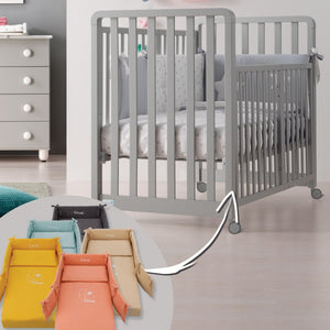 Lettino Glam Grigio con Piumone Glammy