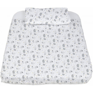 Set Per Culla 3 Pezzi Con Copripiumino Grigio