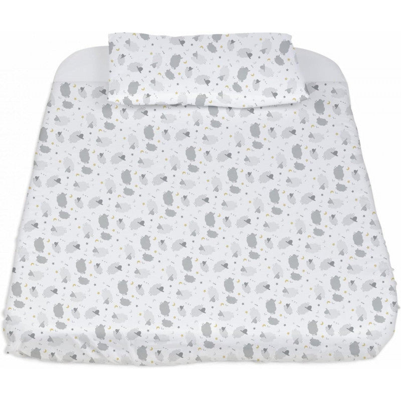 Set Per Culla 3 Pezzi Con Copripiumino Grigio