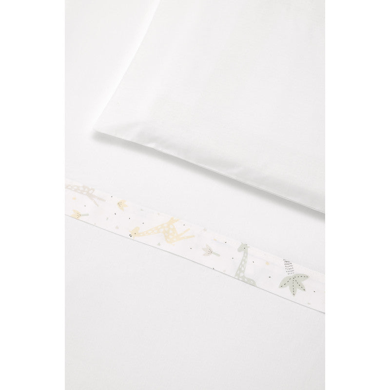 Completo Lenzuolo 3 Pezzi per lettino - Collezione Giraffe Erbesi