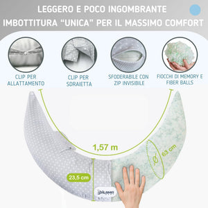 Cuscino Gravidanza e Allattamento Memo 9 in 1 - 5