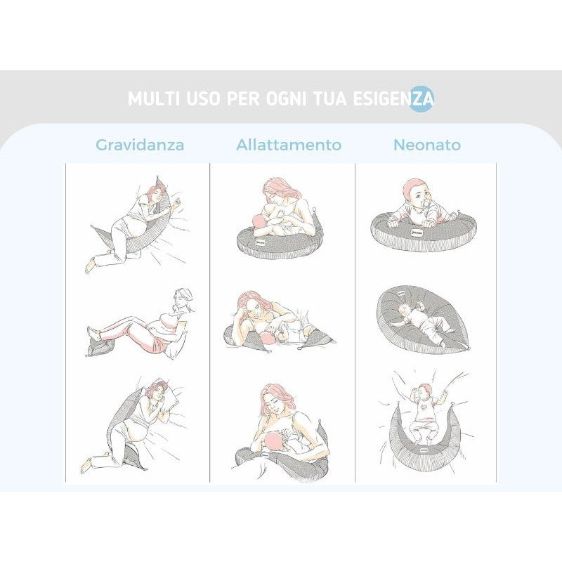 Cuscino Gravidanza e Allattamento Memo 9 in 1 - 7