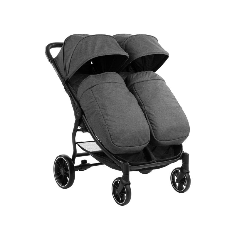 Passeggino Gemellare Happy 2 Dark Grey - 2
