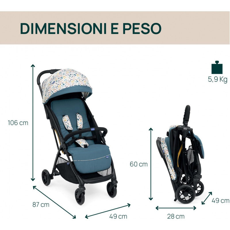 Passeggino Chicco Glee JoyFul Teal - 3