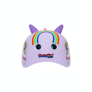 Casco Per Bambini In 3D Unicorno Magico Viola - 3