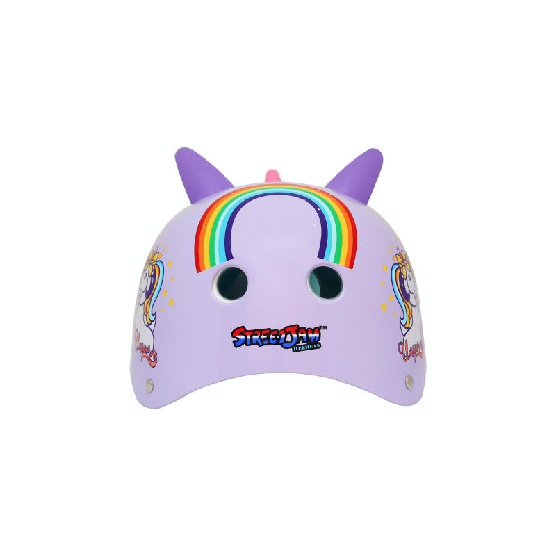 Casco Per Bambini In 3D Unicorno Magico Viola - 3