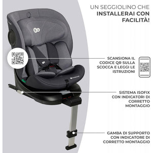 Seggiolino auto I-360 i-Size grey 40-150 cm - 8