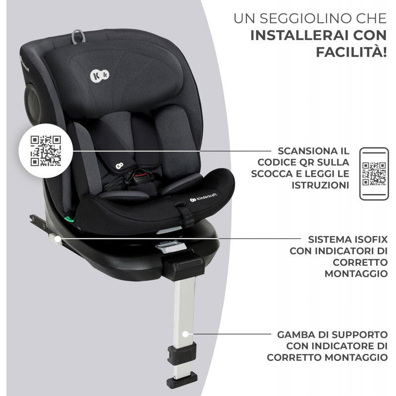 Seggiolino auto I-360 i-Size black 40-150 cm - 4