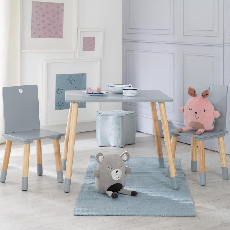 Roba - Set Tavolo e Sedie per Bambini Grigio - 4