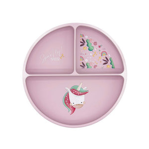 Piatto con ventosa In Silicone Unicorno Sparkly