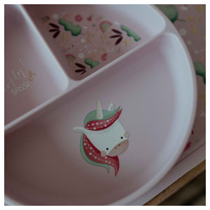 Piatto con ventosa In Silicone Unicorno Sparkly - 5