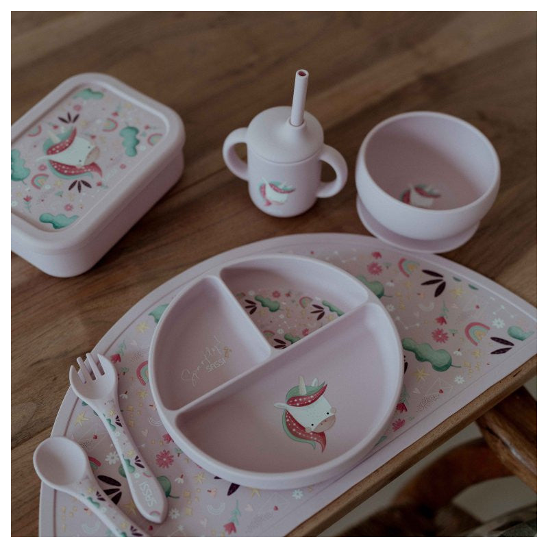 Piatto con ventosa In Silicone Unicorno Sparkly - 7