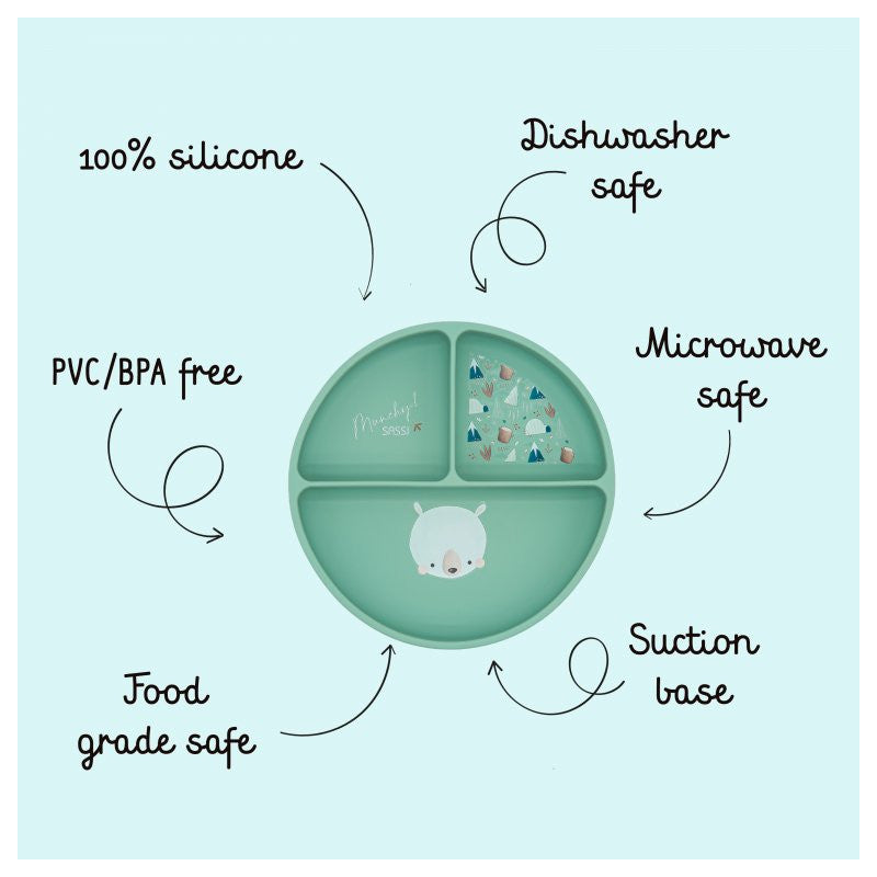 Piatto con ventosa In Silicone Orso Munchy - 4