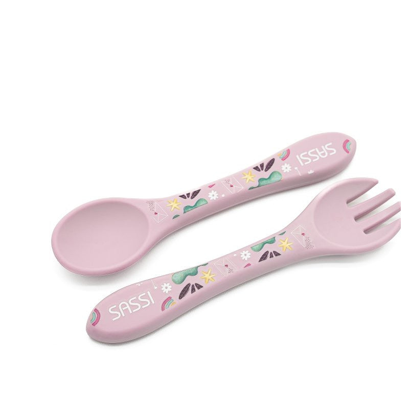 Posate in silicone Unicorno Sparkly - 2