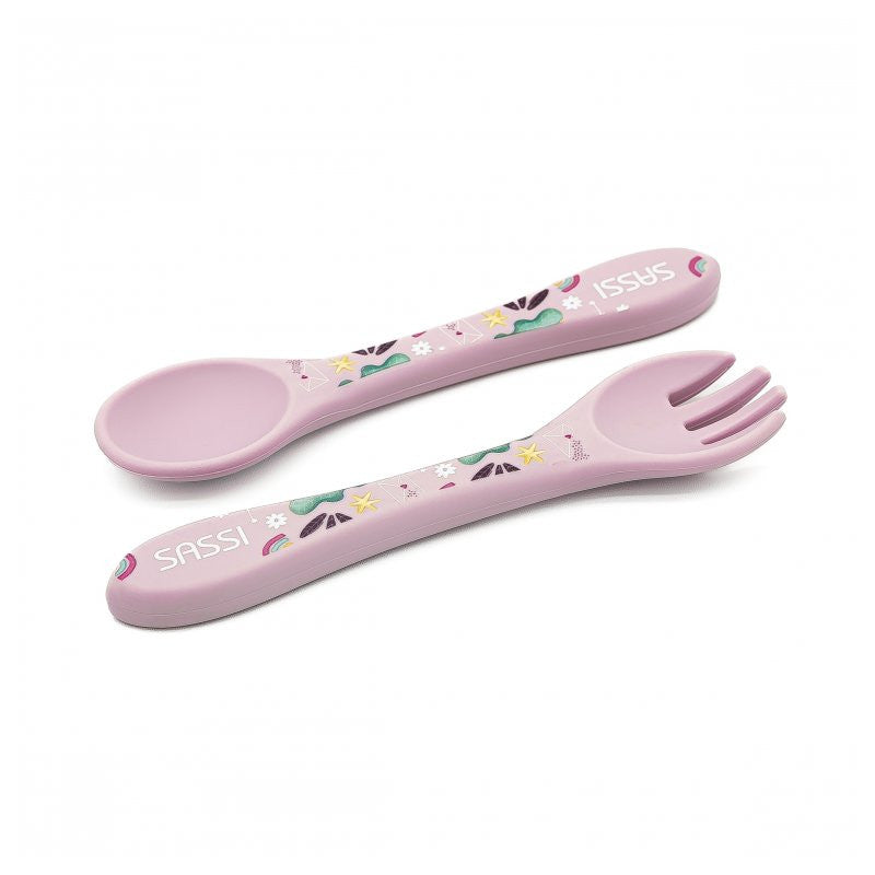 Posate in silicone Unicorno Sparkly - 3
