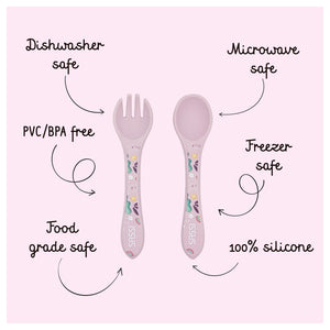Posate in silicone Unicorno Sparkly - 4