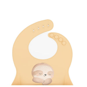 Bavaglino Con Tasca in Silicone Bradipo Gnawy - 4