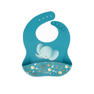 Bavaglino Con Tasca in Silicone Elefante Chewy