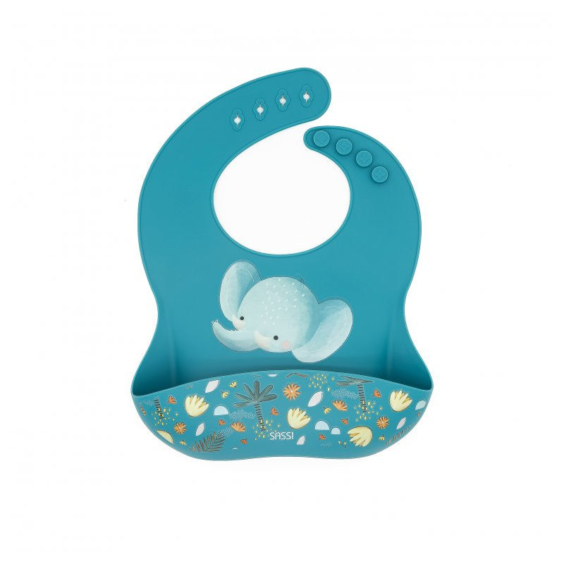 Bavaglino Con Tasca in Silicone Elefante Chewy