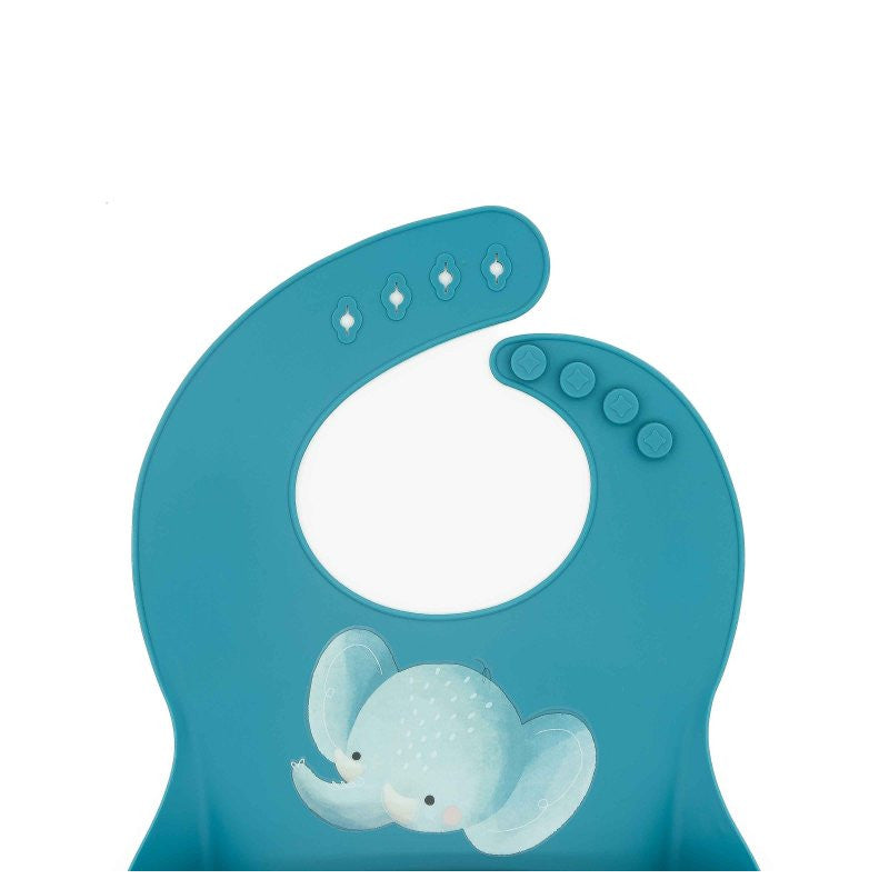 Bavaglino Con Tasca in Silicone Elefante Chewy - 4