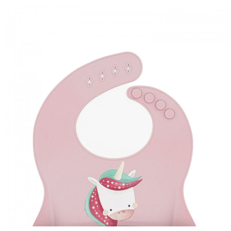 Bavaglino Con Tasca in Silicone Unicorno Sparkly - 3