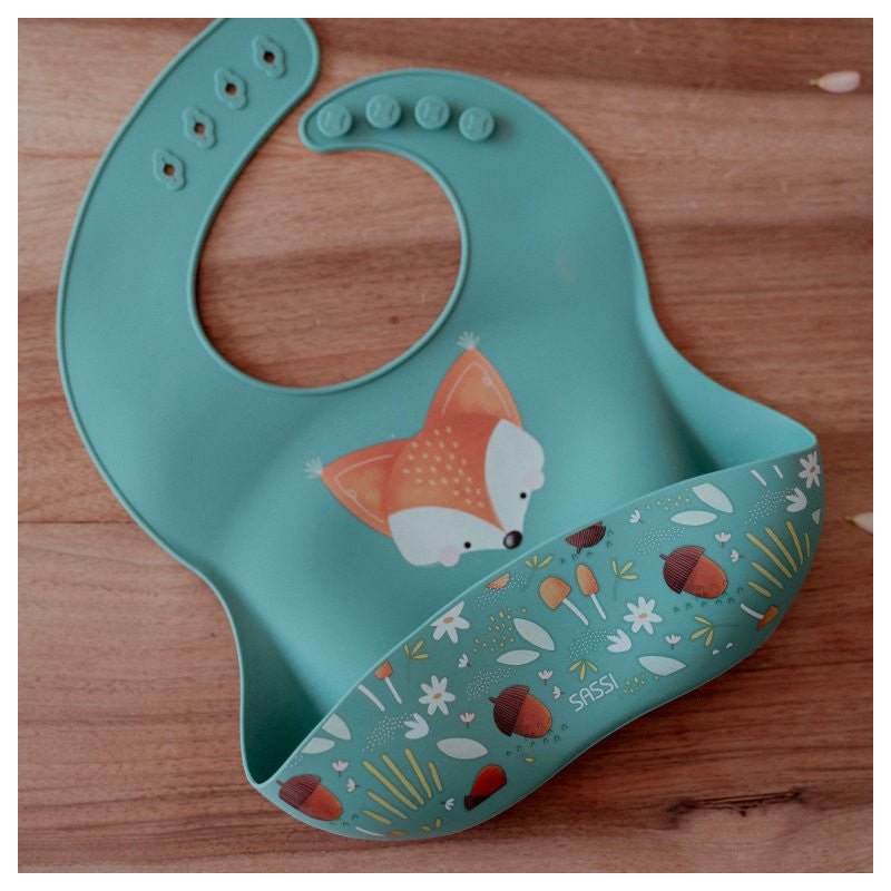 Bavaglino Con Tasca in Silicone Volpe Crunchy - 5