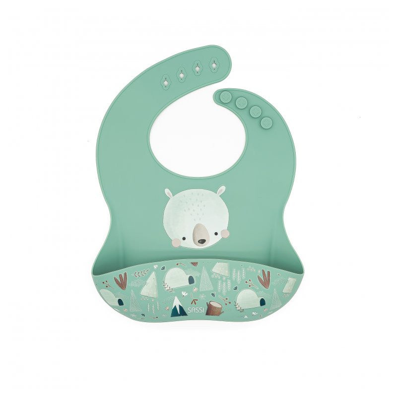 Bavaglino Con Tasca in Silicone Orso Munchy