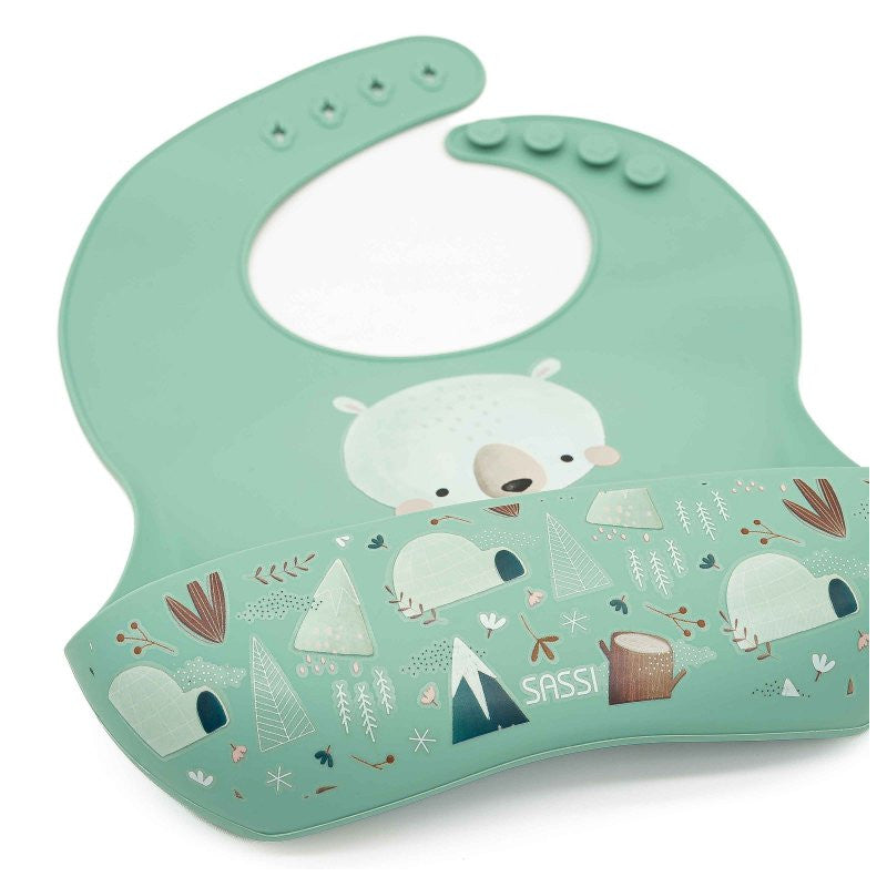 Bavaglino Con Tasca in Silicone Orso Munchy - 3