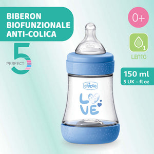 Biberon Chicco Perfect 5 - 150 ml - Azzurro Love - 2
