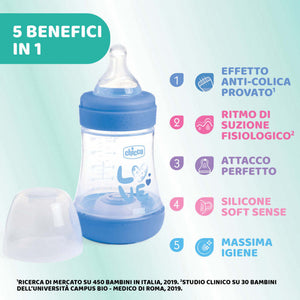 Biberon Chicco Perfect 5 - 150 ml - Azzurro Love - 3