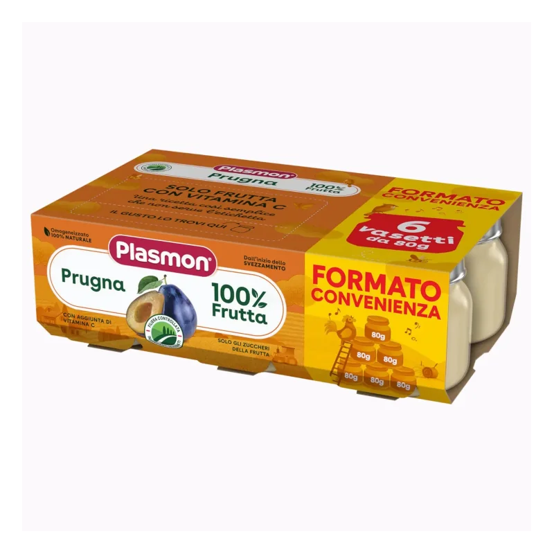 Omogeneizzato Prugna Plasmon - 6 Vasetti x 80 g