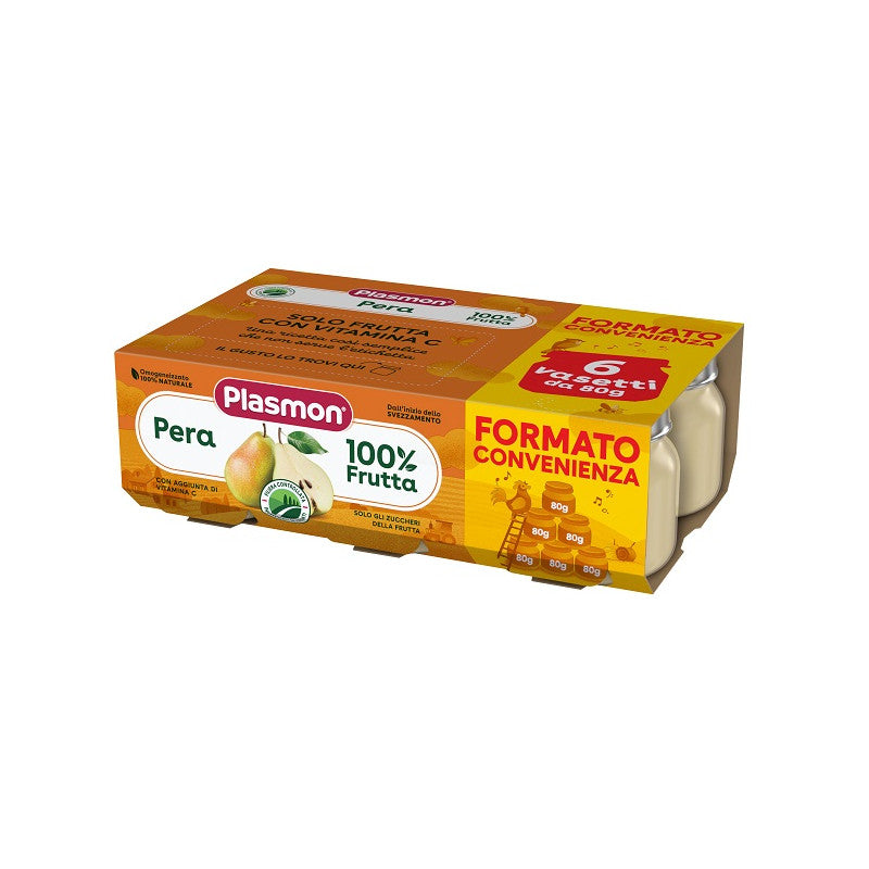 Omogeneizzato Pera Plasmon - 6 vVasetti da 80 gr